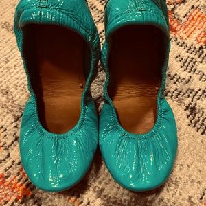 Tieks blue leather!